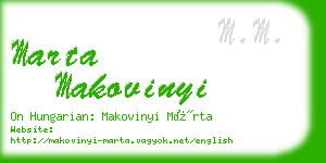 marta makovinyi business card